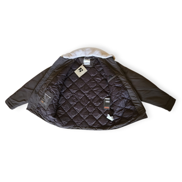 Frank And Oak Aviator Jacket Men Green Sherpa Collar Thermore Insulated Sz Small - Picture 5 of 13